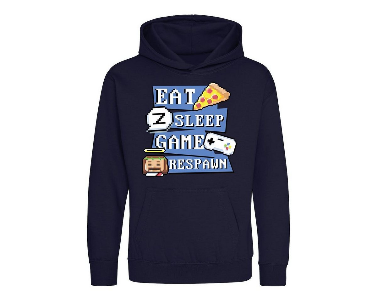 Youth Designz Kapuzenpullover Eat, Game, Sleep, Respawn" Kinder Hoodie Pullover mit trendigem Frontprint" von Youth Designz