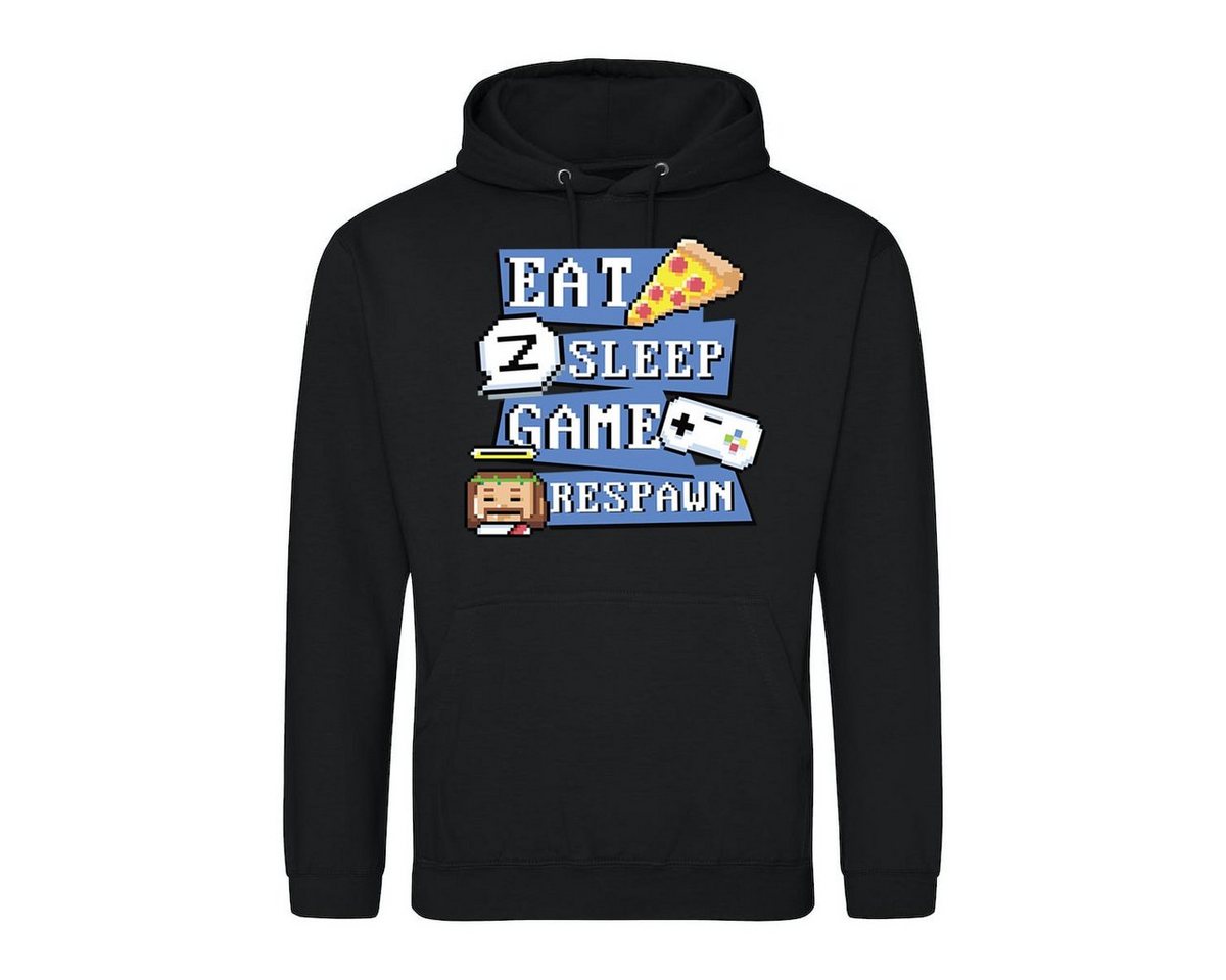 Youth Designz Kapuzenpullover "Eat, Sleep, Game, Respawn" Herren Hoodie Pullover mit trendigem Frontprint von Youth Designz