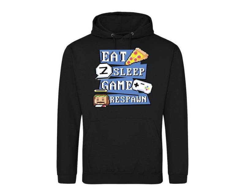 Youth Designz Kapuzenpullover "Eat, Sleep, Game, Respawn" Herren Hoodie Pullover mit trendigem Frontprint von Youth Designz