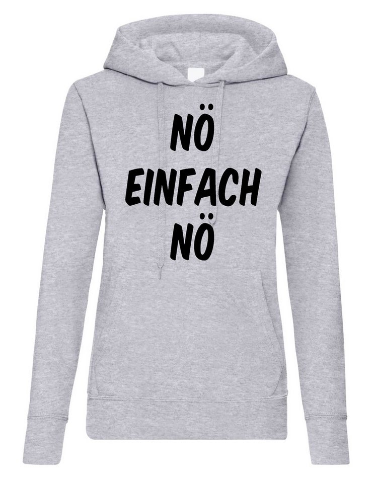 Youth Designz Kapuzenpullover Nö Einfach Nö Damen Hoodie Pullover mit lustigem Print von Youth Designz