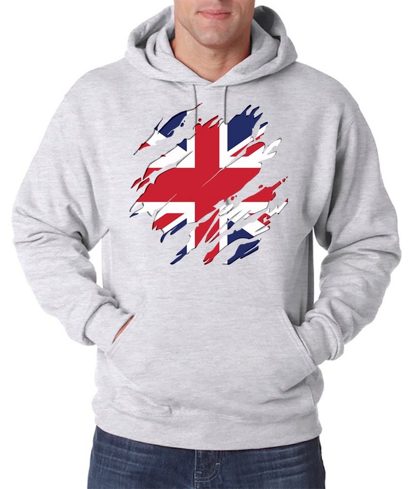 Youth Designz Kapuzenpullover England UK Union Jack Britain Herren Hoodie Pullover mit trendigem Frontprint von Youth Designz