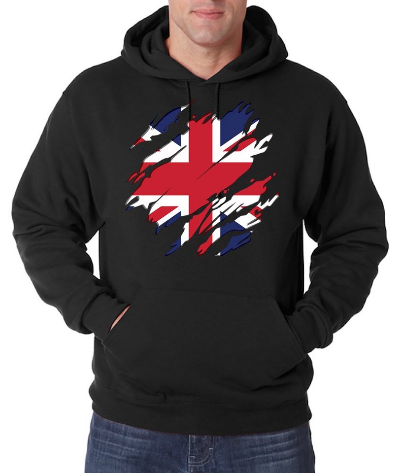 Youth Designz Kapuzenpullover England Britain Herren Hoodie Pullover mit trendigem Frontprint von Youth Designz