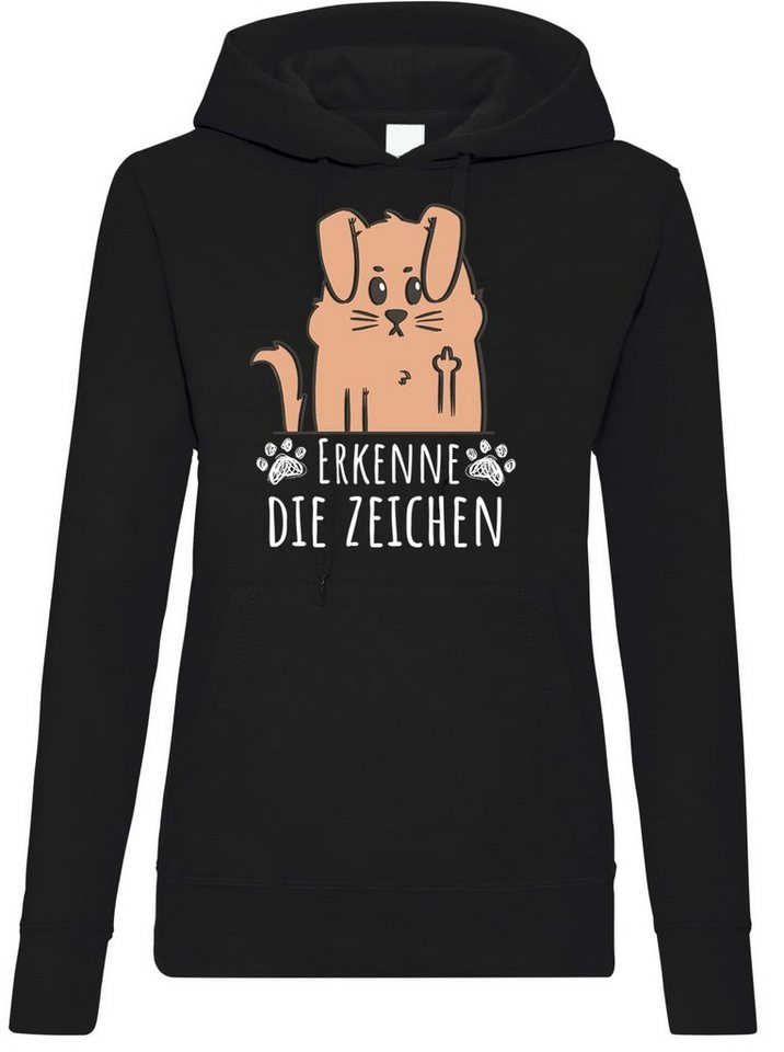 Youth Designz Kapuzenpullover Erkenne Die Zeichen Damen Hoodie Pullover mit süßem Frontprint von Youth Designz