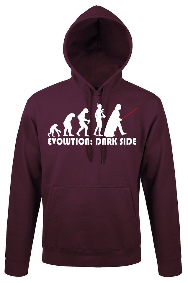 Youth Designz Kapuzenpullover Evolution Dark Side Herren Hoodie Pullover mit lustigem Frontdruck von Youth Designz