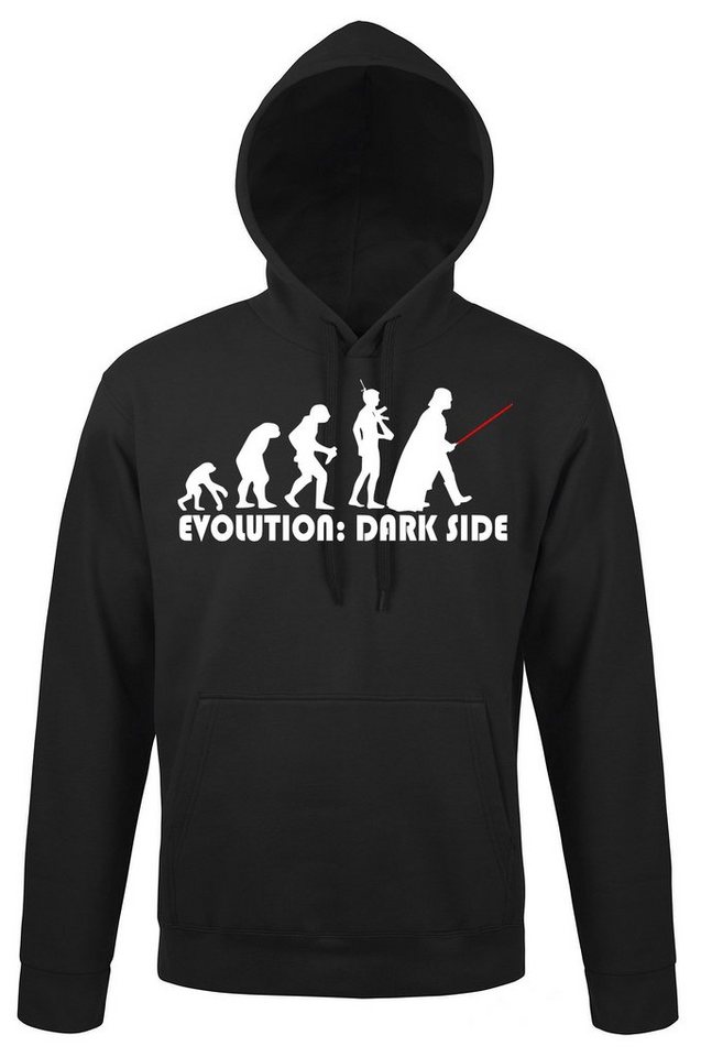 Youth Designz Kapuzenpullover Evolution Dark Side Herren Hoodie Pullover mit lustigem Frontdruck von Youth Designz