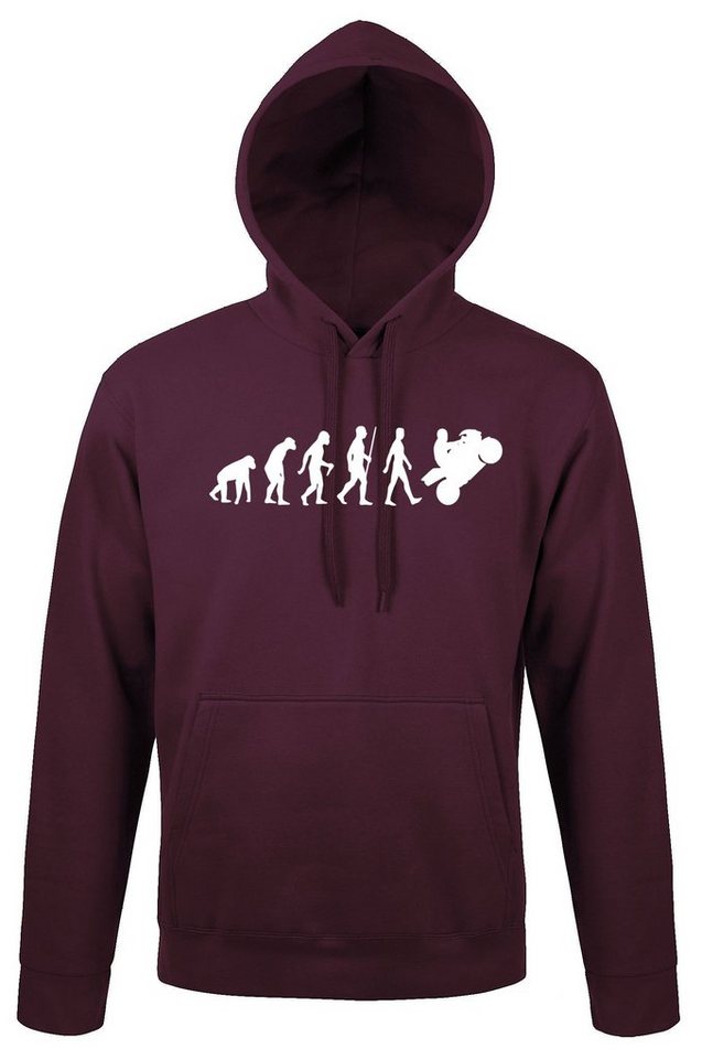 Youth Designz Kapuzenpullover Evolution Motorrad Herren Hoodie Pullover mit modischem Streetbike Frontprint von Youth Designz
