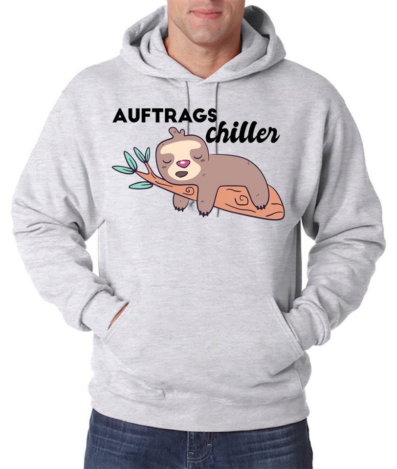 Youth Designz Kapuzenpullover Faultier Auftrags Chiller Herren Hoodie Pullover mit lustigem Frontprint von Youth Designz