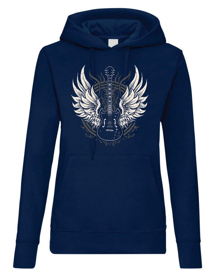 Youth Designz Kapuzenpullover Flügel Gitarre Damen Hoodie Pullover mit lustigem Print Youth Designz Kapuzenpullover Flügel Gitarre Damen Hoodie Pullover mit lustigem Print von Youth Designz