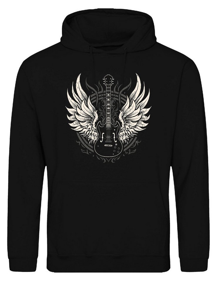 Youth Designz Kapuzenpullover Flügel Gitarre Herren Hoodie Pullover mit modischem Print von Youth Designz