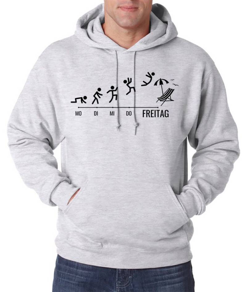 Youth Designz Kapuzenpullover Freitag Wochenende Herren Hoodie Pullover mit trendigem Frontprint von Youth Designz