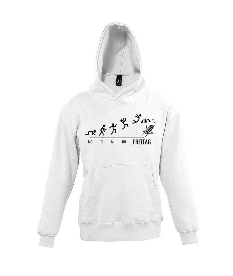 Youth Designz Kapuzenpullover Freitag Wochenende Kinder Hoodie Pullover mit trendigem Frontprint von Youth Designz