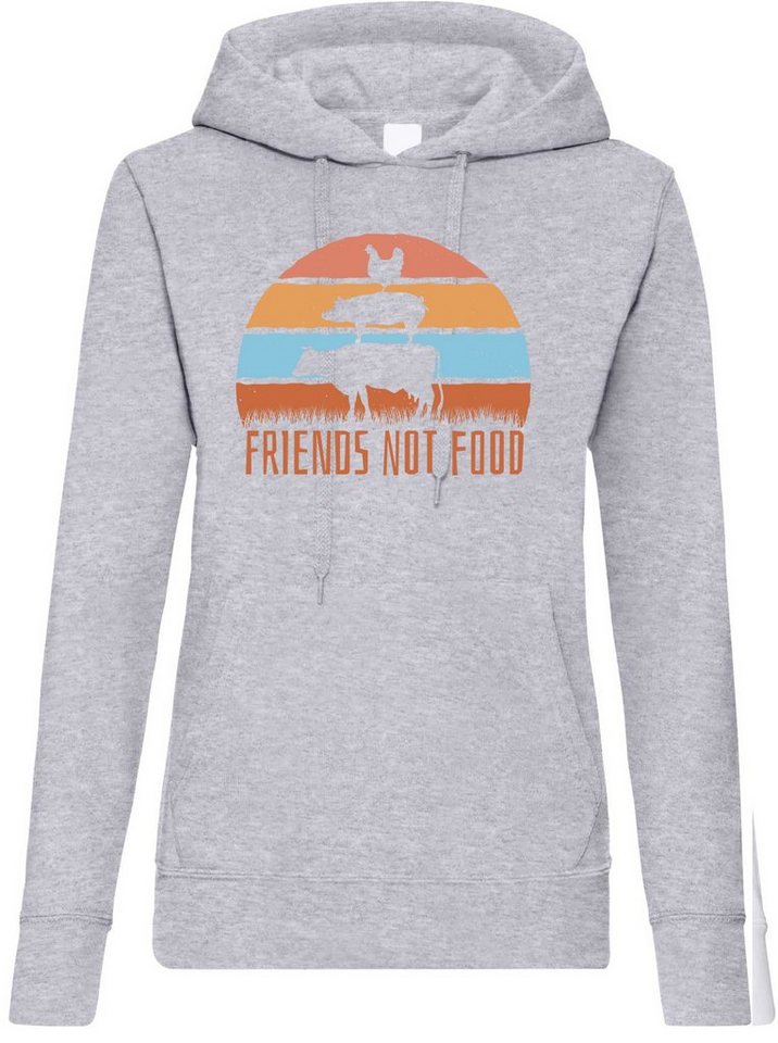 Youth Designz Kapuzenpullover Friends Not Food Hoodie Pullover mit trendigem Frontprint von Youth Designz