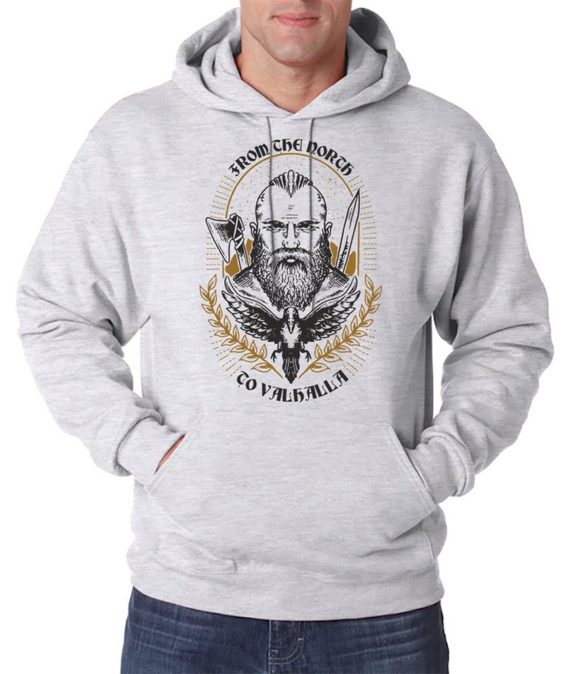 Youth Designz Kapuzenpullover From North to Valhalla Herren Hoodie Pullover mit Mythologie Frontdruck von Youth Designz