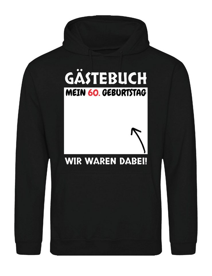 Youth Designz Kapuzenpullover Gästebuch 60. Geburtstag Herren Hoodie cooler Aufdruck Geschenk mit lustigem Frontprint für Männer von Youth Designz