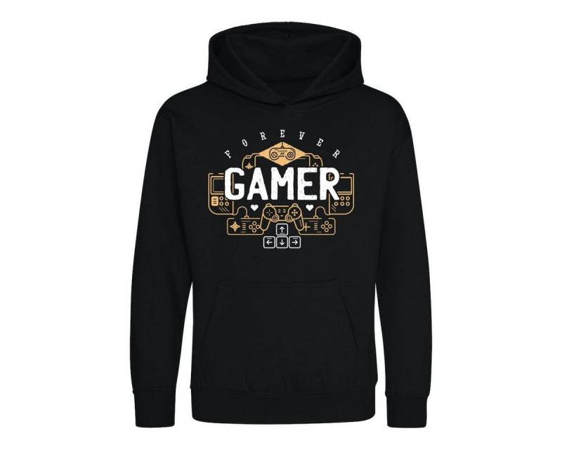 Youth Designz Kapuzenpullover Gamer Forever Kinder Hoodie Pullover für Jungen und Mädchen mit trendigem Frontprint von Youth Designz
