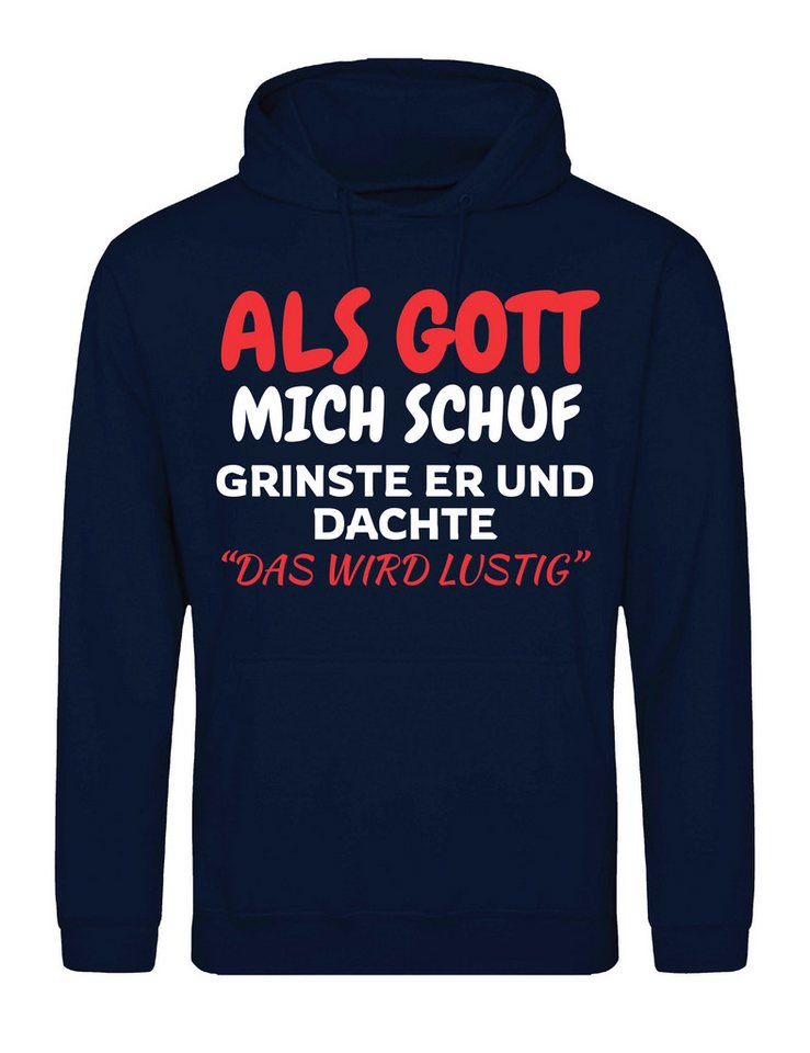 Youth Designz Kapuzenpullover Als Gott mich Schuf: Herren Hoodie Pullover mit lustigen Fun Aufdruck mit lustigen Motiv für Männer von Youth Designz