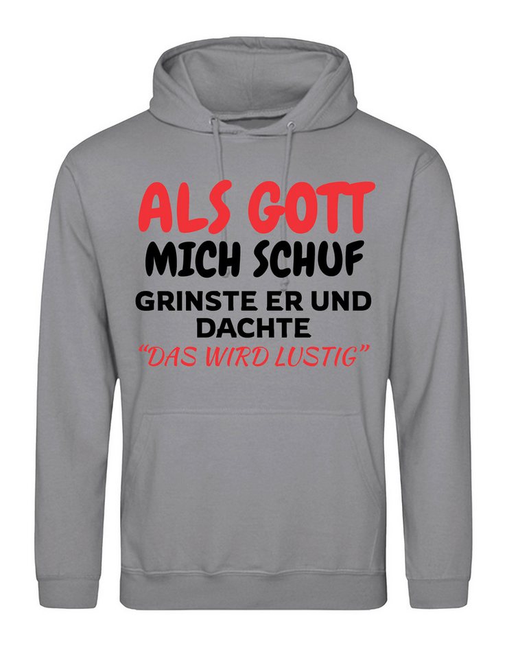 Youth Designz Kapuzenpullover Als Gott mich Schuf: Herren Hoodie Pullover mit lustigen Fun Aufdruck mit lustigen Motiv für Männer von Youth Designz