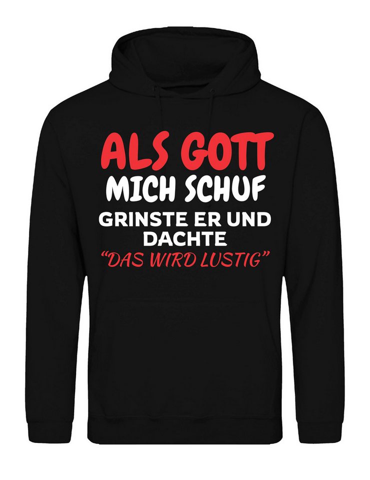 Youth Designz Kapuzenpullover Als Gott mich Schuf: Herren Hoodie Pullover mit lustigen Fun Aufdruck mit lustigen Motiv für Männer von Youth Designz