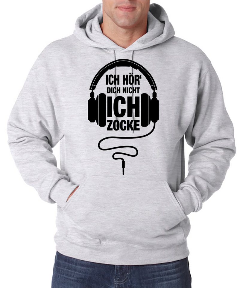 Youth Designz Kapuzenpullover Headset Ich Zocke Herren Hoodie Pullover mit Gaming Motiv von Youth Designz