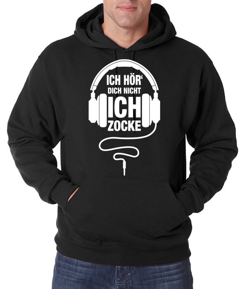 Youth Designz Kapuzenpullover Headset Ich Zocke Herren Hoodie Pullover mit Gaming Motiv von Youth Designz