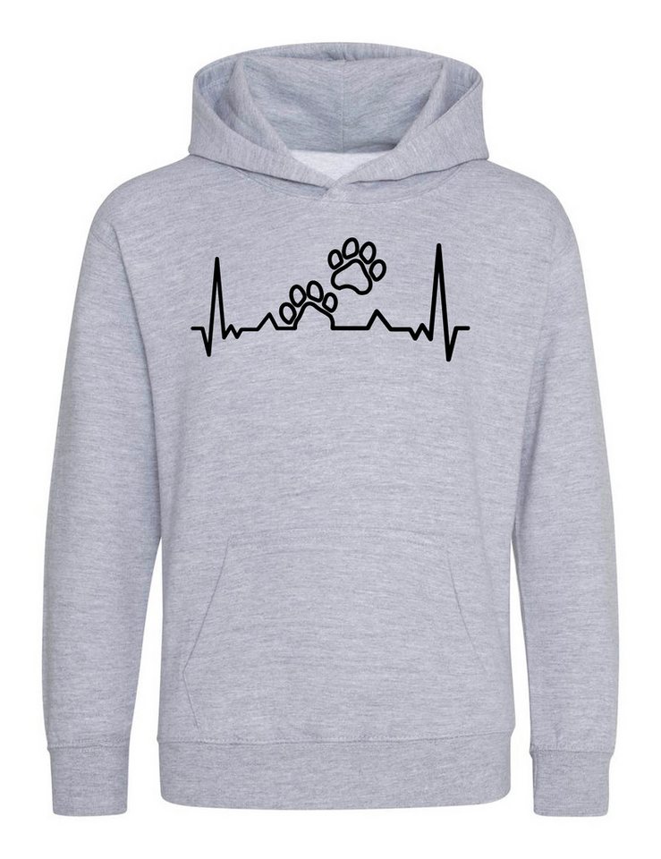 Youth Designz Kapuzenpullover Heart beat Pfoten Kinder Hoodie Pullover mit trendigem Motiv von Youth Designz