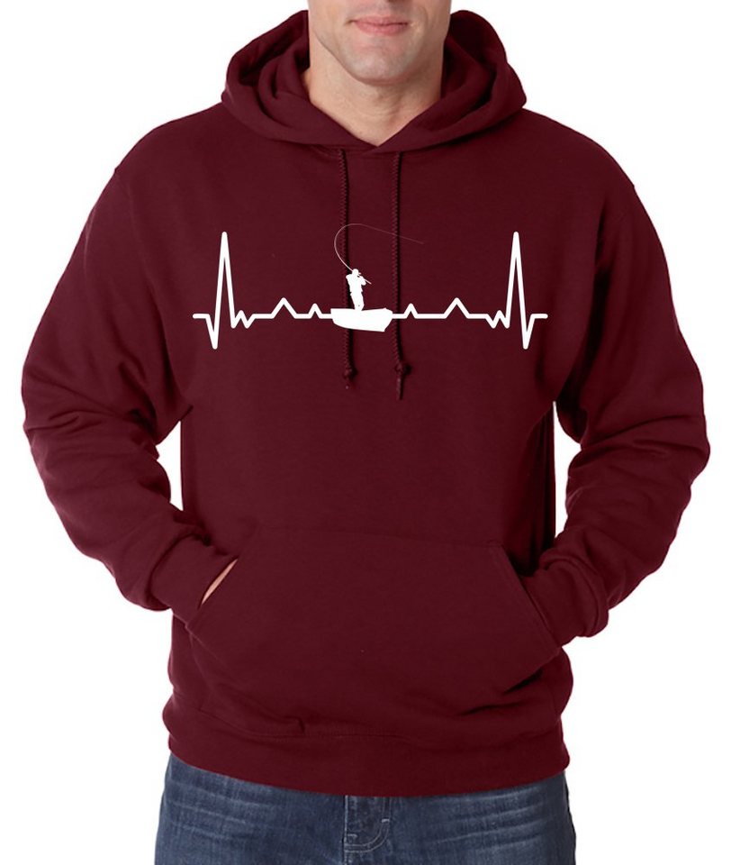 Youth Designz Kapuzenpullover Heartbeat Angeln Herren Hoodie Pullover mit Trendigem Angler Frontdruck Youth Designz Kapuzenpullover Heartbeat Angeln Herren Hoodie Pullover mit Trendigem Angler Frontdruck von Youth Designz