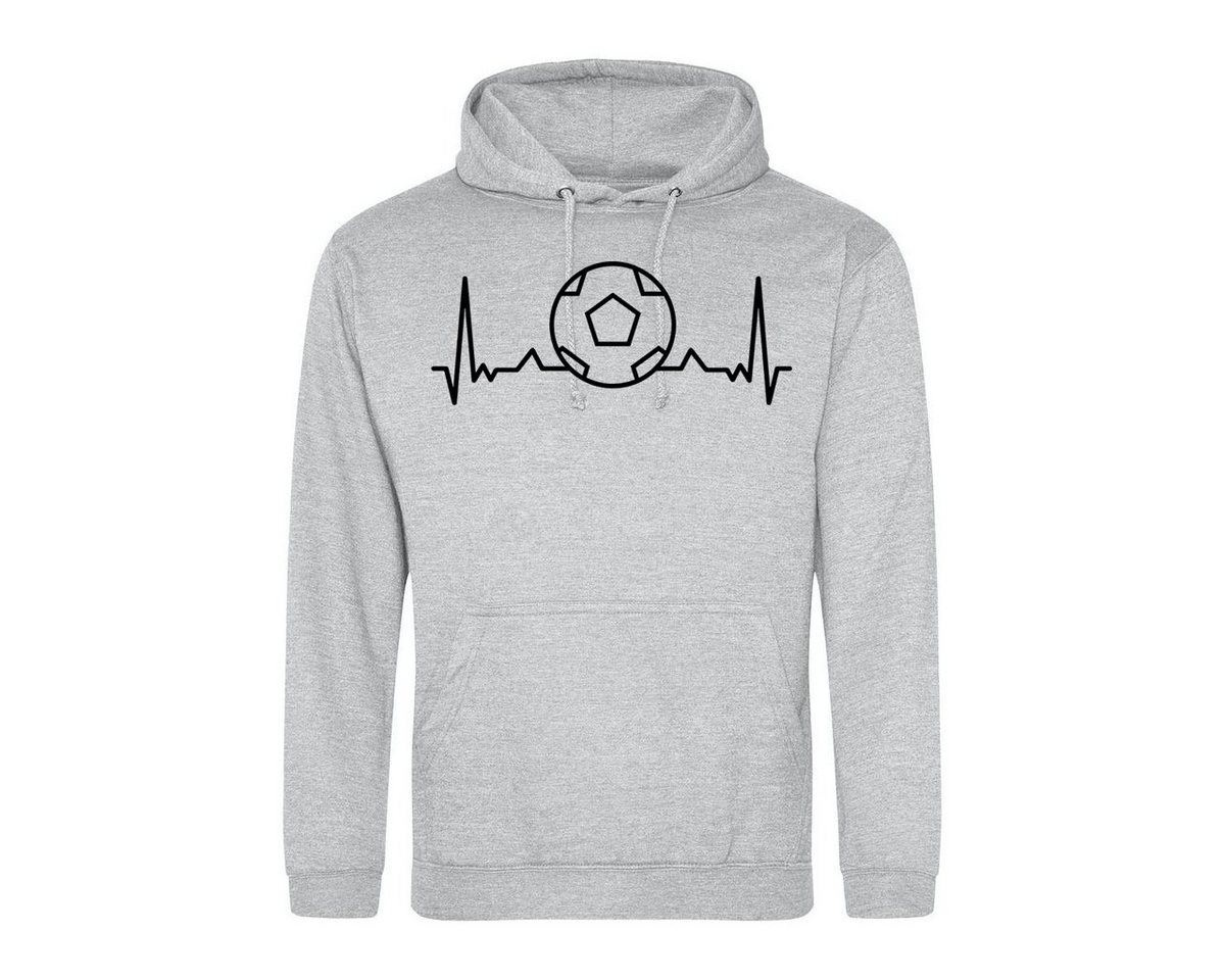 Youth Designz Kapuzenpullover Heartbeat Fußball Herren Hoodie Pullover mit trendigem Frontprint von Youth Designz