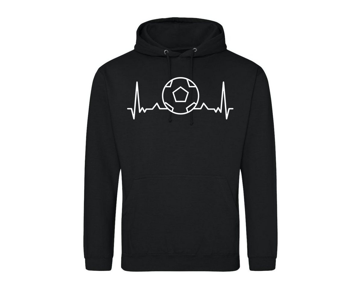 Youth Designz Kapuzenpullover Heartbeat Fußball Herren Hoodie Pullover mit trendigem Frontprint von Youth Designz