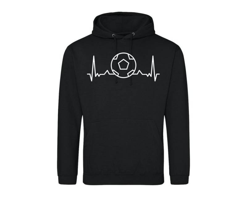 Youth Designz Kapuzenpullover Heartbeat Fußball Herren Hoodie Pullover mit trendigem Frontprint von Youth Designz