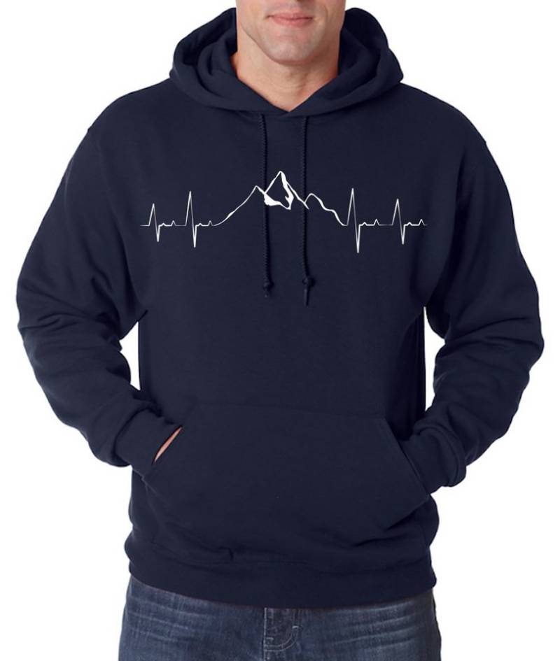 Youth Designz Kapuzenpullover Heartbeat Mountain Herren Hoodie Pullover mit Trendigem Berg Frontprint Youth Designz Kapuzenpullover Heartbeat Mountain Herren Hoodie Pullover mit Trendigem Berg Frontprint von Youth Designz