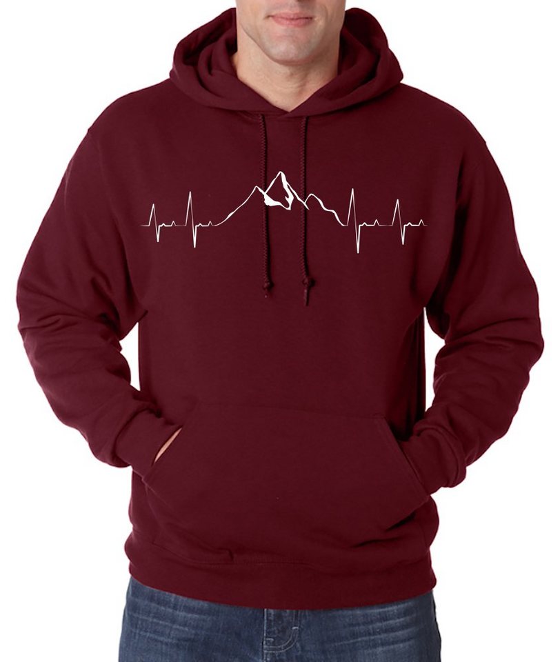 Youth Designz Kapuzenpullover Heartbeat Mountain Herren Hoodie Pullover mit Trendigem Berg Frontprint Youth Designz Kapuzenpullover Heartbeat Mountain Herren Hoodie Pullover mit Trendigem Berg Frontprint von Youth Designz