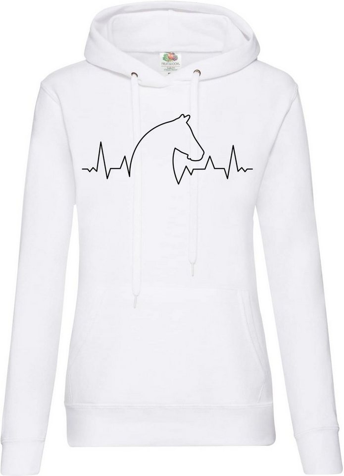 Youth Designz Kapuzenpullover Heartbeat Pferd Damen Hoodie Pullover mit Trendigem Pony Frontdruck von Youth Designz