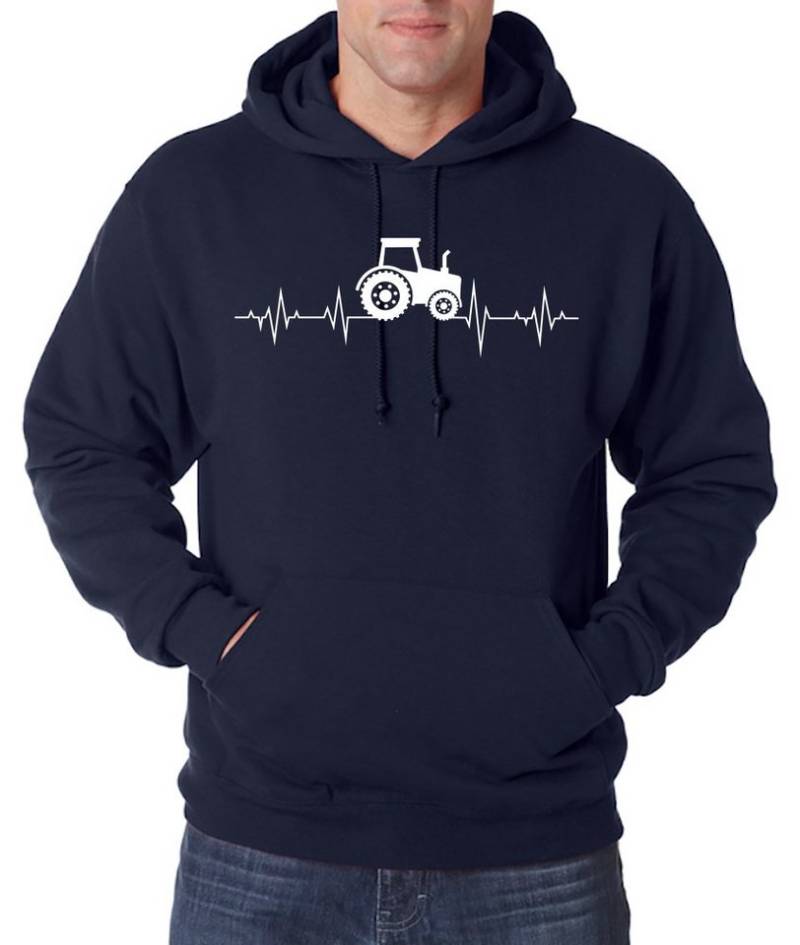 Youth Designz Kapuzenpullover Heartbeat Traktor Herren Hoodie Pullover mit trendigem Frontprint von Youth Designz