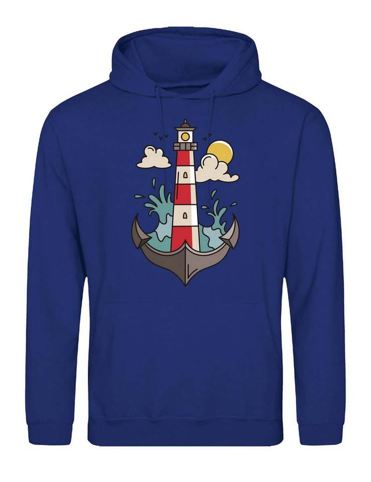Youth Designz Kapuzenpullover Herren Hoodie Pullover "Anker Leuchtturm" lustig Statement Geschenk mit witzigen Aufdruck für Männer als Geschenk von Youth Designz