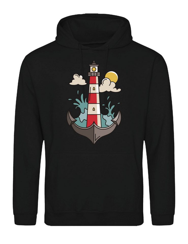 Youth Designz Kapuzenpullover Herren Hoodie Pullover "Anker Leuchtturm" lustig Statement Geschenk mit witzigen Aufdruck für Männer als Geschenk von Youth Designz