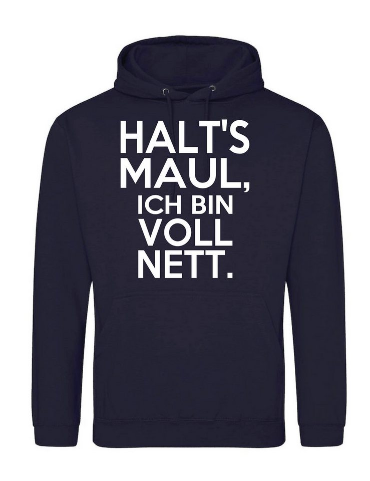 Youth Designz Kapuzenpullover Herren Hoodie Pullover "Halts Maul ich bin voll nett" lustig Statement mit witzigen Aufdruck für Männer als Geschenk von Youth Designz