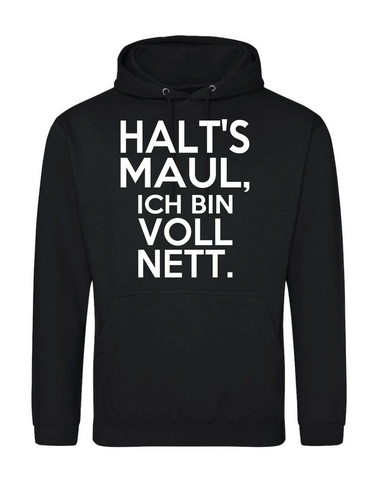 Youth Designz Kapuzenpullover Herren Hoodie Pullover "Halts Maul ich bin voll nett" lustig Statement mit witzigen Aufdruck für Männer als Geschenk von Youth Designz