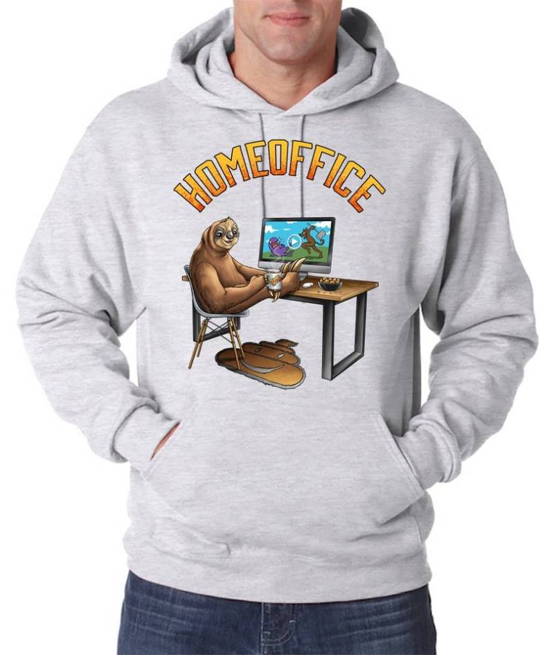 Youth Designz Kapuzenpullover Homeoffice Herren Hoodie Pullover mit lustigem Fun Print von Youth Designz