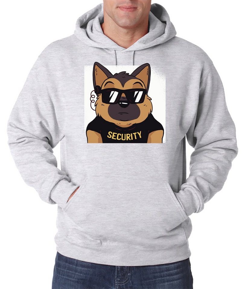 Youth Designz Kapuzenpullover Hund Security Herren Hoodie Pullover mit trendigem Frontprint von Youth Designz