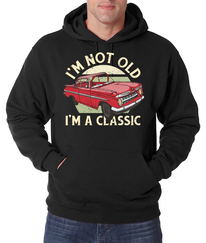 Youth Designz Kapuzenpullover I'm not OLD I'm a CLASSIC Herren Hoodie Pullover mit Trendigem Oldtimer Frontdruck von Youth Designz