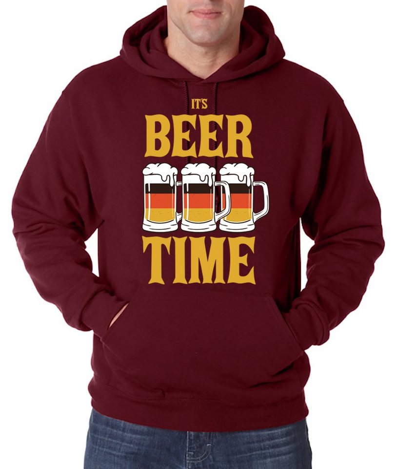 Youth Designz Kapuzenpullover IT'S BEER TIME Herren Hoodie Pullover mit Trendigem Trinker Print von Youth Designz