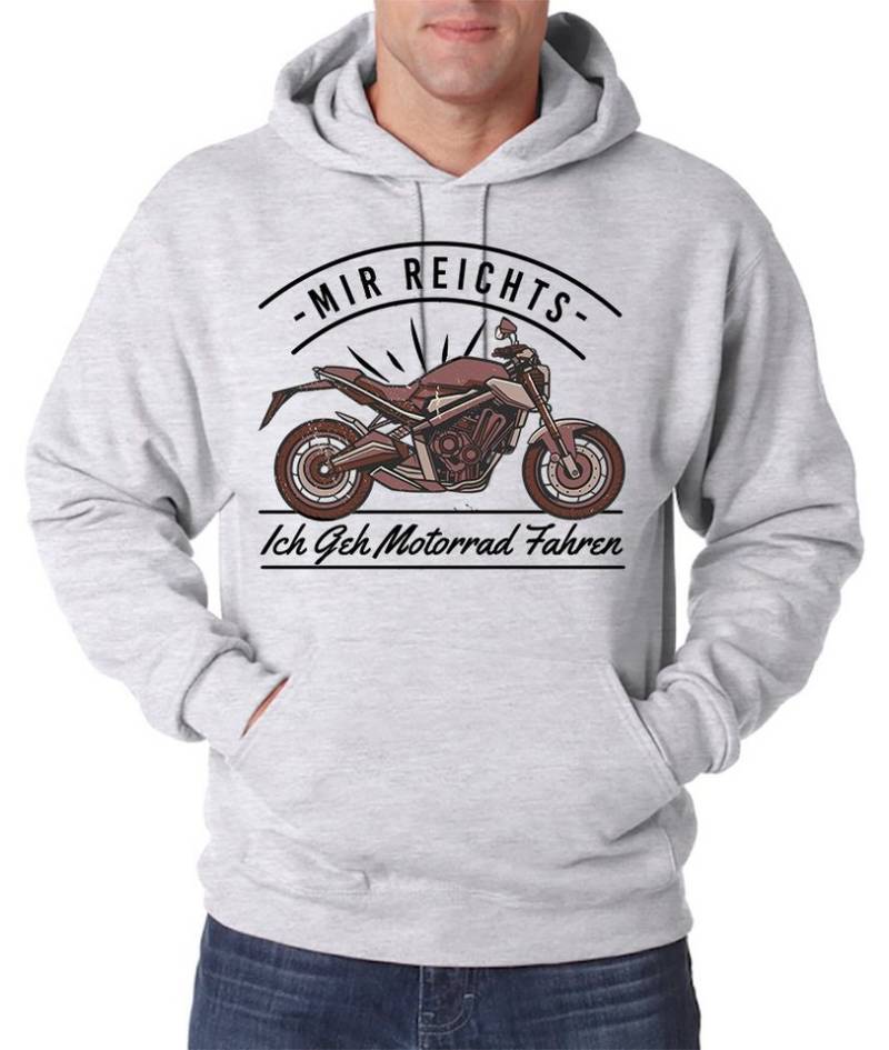 Youth Designz Kapuzenpullover Ich Geh Motorrad Fahren Herren Hoodie Pullover mit lustigem Streetbike Frontprint von Youth Designz
