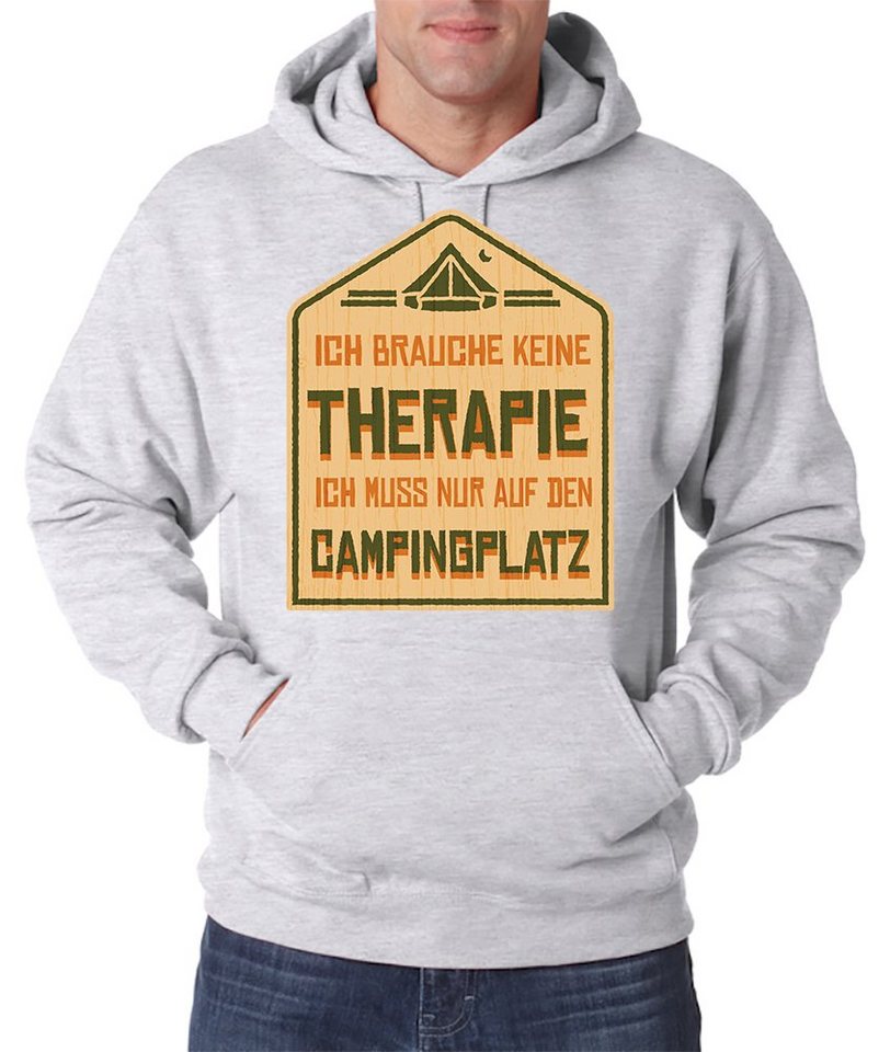 Youth Designz Kapuzenpullover Ich Muss Nur Auf Den Campingplatz Herren Hoodie Pullover mit lustigem Camping Frontdruck von Youth Designz