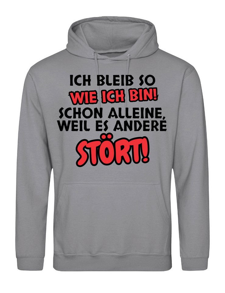 Youth Designz Kapuzenpullover "Ich bleibe so wie ich bin" Herren Hoodie Pullover Witziger Aufdruck mit lustigen Print für Männer von Youth Designz