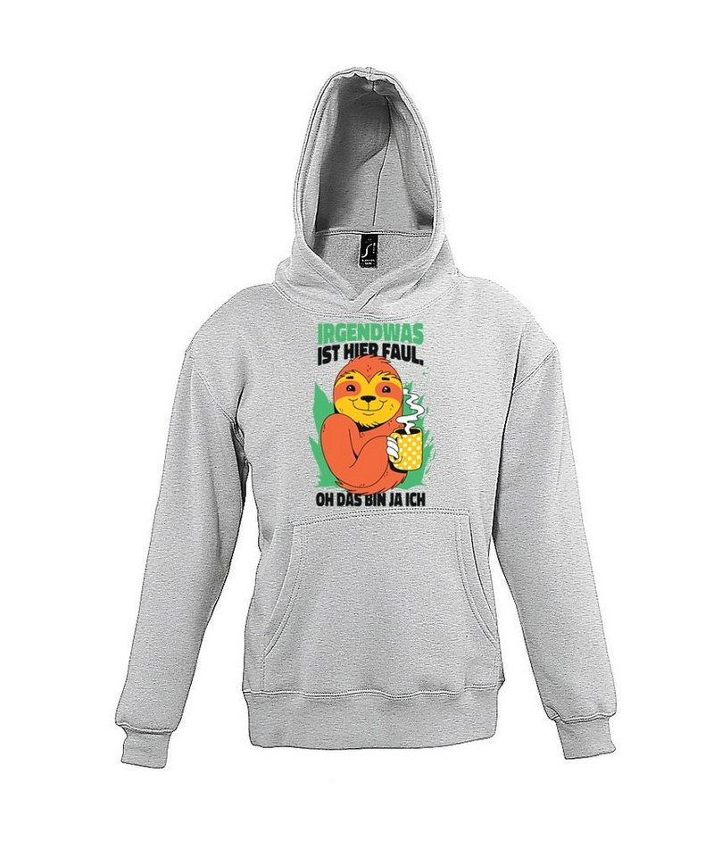 Youth Designz Kapuzenpullover Irgendwas ist Hier Faul Kinder Hoodie Pullover Mit lustigem Frontprint von Youth Designz