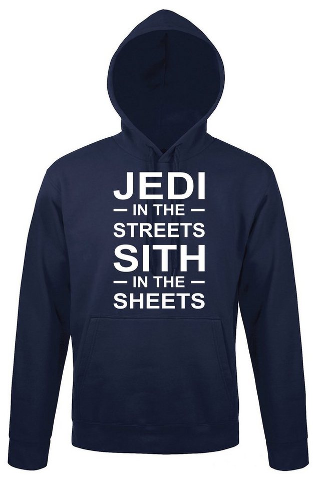 Youth Designz Kapuzenpullover Jedi in The Streets Herren Hoodie Pullover mit lustigem Sci-Fi Spruch von Youth Designz