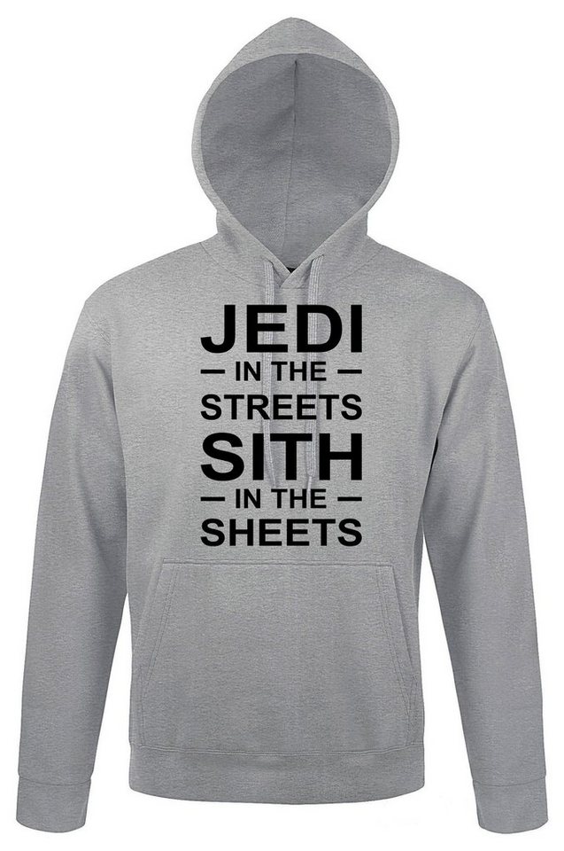Youth Designz Kapuzenpullover Jedi in The Streets Herren Hoodie Pullover mit lustigem Sci-Fi Spruch von Youth Designz