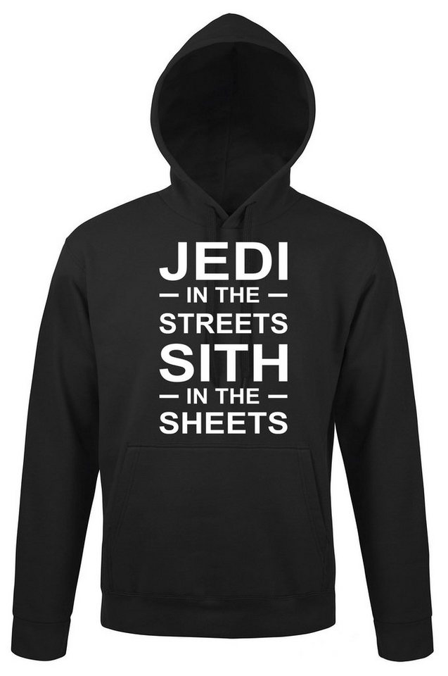 Youth Designz Kapuzenpullover Jedi in The Streets Herren Hoodie Pullover mit lustigem Sci-Fi Spruch von Youth Designz