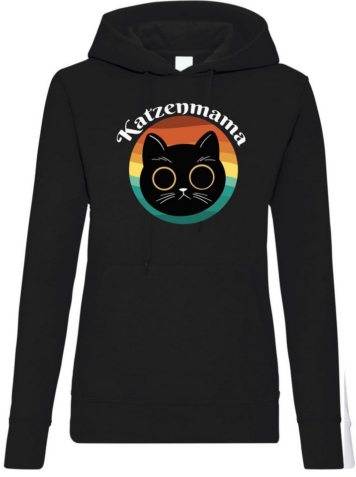 Youth Designz Kapuzenpullover Katzenmama Damen Hoodie Pullover für Katzen Besitzer mit modischem Frontprint von Youth Designz