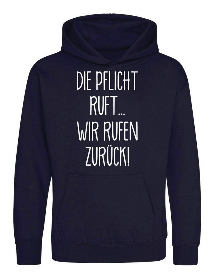Youth Designz Kapuzenpullover Kinder Hoodie "Die Pflicht ruft" Fun-Print lustig Geschenk Statement mit witzigen Aufdruck für Jungen und Mädchen Pullover von Youth Designz